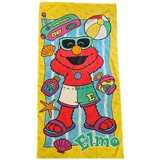 Toalha de praia infantil vintage Sesame Street Elmo pendurada 10 54”x26 Muppets comprar usado  Enviando para Brazil