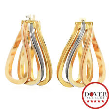 hoop earrings triple gold for sale  Miami
