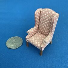 Miniature Dolls House Wing Back Chair Hand Made for sale  Shipping to South Africa