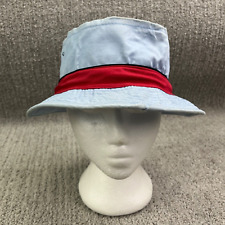 Gorra vintage con sombrero cubo fácil de enrollar pesca azul aplastable adulto talla 7 1/4-3/8 segunda mano  Embacar hacia Argentina