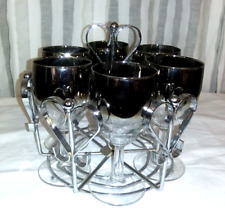 Cocktail glasses silver for sale  Rockingham