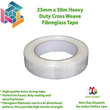 Fita de filamento reforçada com fibra de vidro 25/50/75mm x 50m resistente tecido cruzado comprar usado  Enviando para Brazil