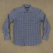 Camisa masculina Banana Republic grande slim fit azul xadrez pérola manga longa comprar usado  Enviando para Brazil