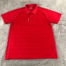 Camisa polo masculina Reebok Play Dry golfe tamanho grande vermelha manga curta comprar usado  Enviando para Brazil