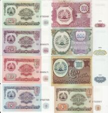 Used, Tajikistan - set 8 banknotes 1 5 10 20 50 100 200 500 Rubles 1994 UNC Lemberg-Zp for sale  Shipping to South Africa