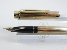 Vintage Sheaffer Targa 1005 Gold Fluted Fountain Pen, GT, M 14K Nib, Box  *MINT*, used for sale  Shipping to South Africa