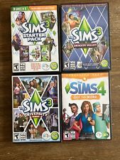The Sims 3 &4  Lot Of 4: Starter Pack, University, Dragon Valley, & Get to Work for sale  Shipping to South Africa