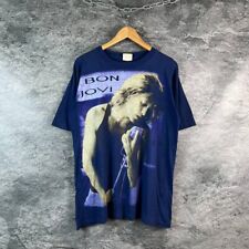 Camiseta Bon Jovi World Tour 1995 Vintage Rock Band Azul Talla XL segunda mano  Embacar hacia Argentina