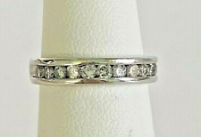 Usado, Pulseira/anel redondo de ouro branco 14K com diamante de 0,50 quilates tamanho 4 canais conjunto 3,5 gramas comprar usado  Enviando para Brazil