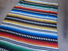 Tapete de algodão Fiesta listrado multicolorido vintage mexicano - 55 pol. x 82 pol. comprar usado  Enviando para Brazil