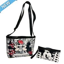 Bolsa de ombro Mickey Mouse preta branca vermelha e bolsa de moedas carteira embreagem de pulso nova comprar usado  Enviando para Brazil