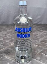 Botella de licor vacía de vidrio transparente de 1 litro Absolut Vodka Suecia con tapa atornillada segunda mano  Embacar hacia Argentina