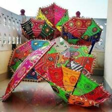 Używany, 5 Pc Decorative Indian Hand Embroidered Parasol Vintage Sun Shade Umbrellap New na sprzedaż  Wysyłka do Poland