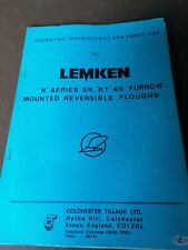 Lemken operating instructions for sale  CAMBRIDGE