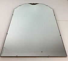 Vintage Dressing Table Mirror Bevelled Edge Glass Wood Backed Very Heavy 75x49cm for sale  Shipping to South Africa
