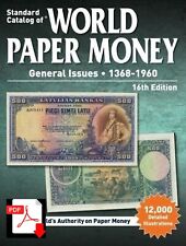 Catálogo mundial de papel moneda billete general 1368 a 1960 16a edición 2016 en archivo PDF segunda mano  Embacar hacia Argentina
