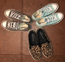 Lote de 3 pares de zapatos Converse All Stars estampado de leopardo tiempo y zapatos Tru, usado segunda mano  Embacar hacia Argentina
