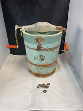 Vintage Ice Cream Maker No 4 Alaska Hand Crank Wood Made In USA Collector for sale  Shipping to South Africa
