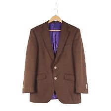 Scabal Men's Wool Cashmere Brown Blazer Jacket Sport Coat size 48 R 38 for sale  Shipping to South Africa