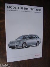 Toyota modellübersicht 2003 gebraucht kaufen  Bergkamen