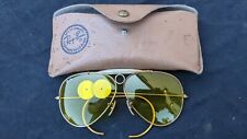 Óculos de tiro vintage Ray Ban Bausch & Lomb amarelo lente aviador com estojo EUA comprar usado  Enviando para Brazil