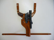 Star Wars Brown DL-44 drop LEATHER HOLSTER Pilot officer ANH Han Solo blaster for sale  Shipping to Canada