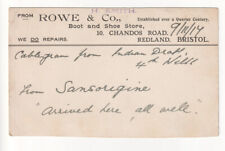 Redland, Bristol - Rowe & Co. tienda de botas y zapatos, 10 Chandos Rd - postal 1917 segunda mano  Embacar hacia Argentina