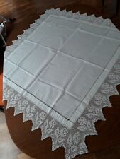Vintage white tablecloth for sale  NEWPORT