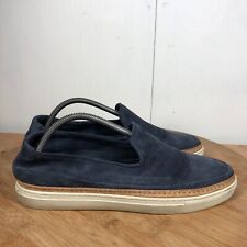 Andrea Zori Shoes Mens 41 US 8 Blue Suede Loafers Slip On Sneaker Casual Classic for sale  Shipping to South Africa