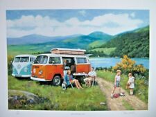LIMITED EDITION PRINT - VW CAMPERVANS - LIFE ON THE OPEN ROAD - BY KEVIN WALSH for sale  ABERDEEN