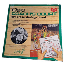 Tablero de estrategia de borrado en seco de baloncesto Expo Coach's Court Bob Knight Sanford's EE. UU. segunda mano  Embacar hacia Mexico