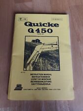 Quicke q450 instruction for sale  Ireland