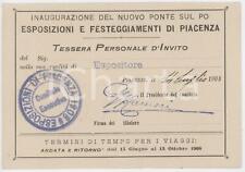 1908 piacenza inaugurazione usato  Milano