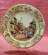 Vintage Daher Decorated Ware Tin Plate, French Town Scene, Made In Holland for sale  Shipping to South Africa