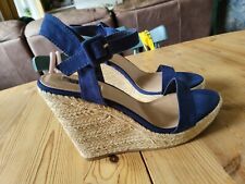 navy blue wedges for sale  COLCHESTER