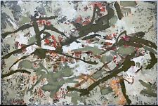 Pintura al óleo expresionista abstracta Morris Shulman c.1955 moderna mediados de siglo segunda mano  Embacar hacia Argentina