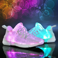 Verão Led Fiber Optic Shoes Homens Mulheres USB Tênis Light Up Shoes Tamanho 25-46  comprar usado  Enviando para Brazil