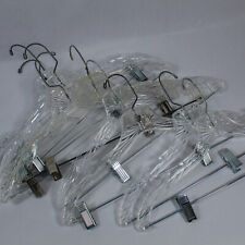 Lote de 9 cabides de plástico transparente para jaqueta de varejo ganchos de fio giratório clipes comprar usado  Enviando para Brazil