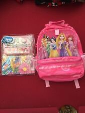 Nova Mochila e Material Escolar Infantil Disney Princess 15" Tamanho Completo, usado comprar usado  Enviando para Brazil