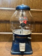 Antique RARE Abbey St Louis Coin Op Penny Gum Ball Gumball Candy Machine Blue for sale  Shipping to South Africa