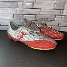 *DIFÍCIL DE ENCONTRAR* Botines de Fútbol Retro Joma Cuero Clásicas Botas Poderosas Rojas Plata 11.5 Para Hombre segunda mano  Embacar hacia Argentina