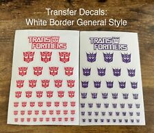 Adesivos adesivos símbolo Transformers G1 borda branca Autobot e logotipo Decepticon, usado comprar usado  Enviando para Brazil