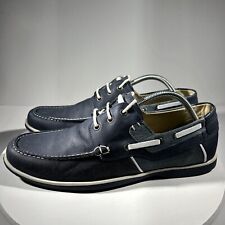 Zapatos de barco Remo Fenut para hombre talla 10,5 cubierta marina 3 ojos informales azul punta moc encaje segunda mano  Embacar hacia Argentina