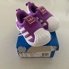 Tênis Adidas Superstar 360 infantil roxo tamanho EUA 4K como novo na caixa índigo comprar usado  Enviando para Brazil