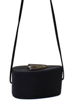 Bolsa de noite Rodo feminina de cetim estruturada em forma de gota de lágrima preta, usado comprar usado  Enviando para Brazil