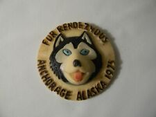 Anchorage Alaska 1975 piel rondada cita husky perro pasador de placa segunda mano  Embacar hacia Argentina