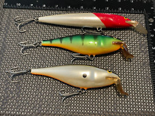 3 Rapala Shallow Rap & Magnum Fishing Lures Finland Extra Large Wood Lures for sale  Shipping to South Africa