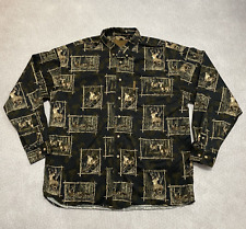 North River Shirt Mens Extra Large XL Deer Buck Elk Moose Hunt Cabin Cottage Y2K for sale  Shipping to South Africa