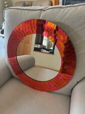 Espelho de mosaico redondo Ikea Tranby vermelho laranja 19,5 diâmetro  comprar usado  Enviando para Brazil