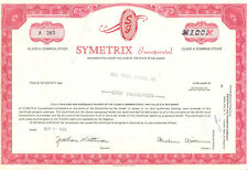 Symetrix incorporated 1969 d'occasion  Expédié en France